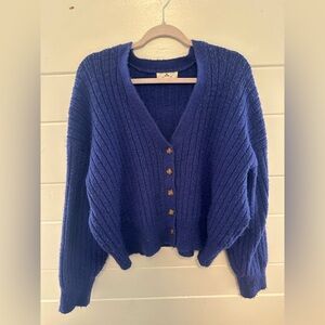 Rip Curl Cobalt Blue V-Neck Sweater